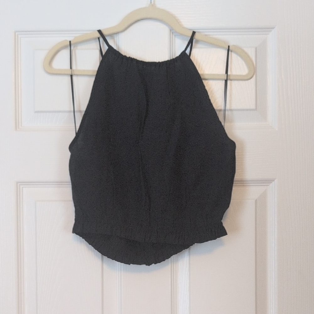 Zara Black Camisole Crop Top